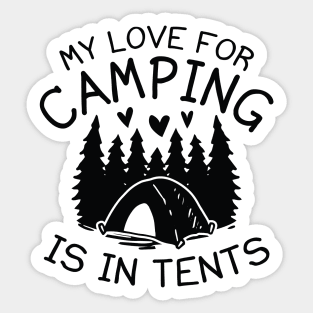 My Love For Camping Sticker